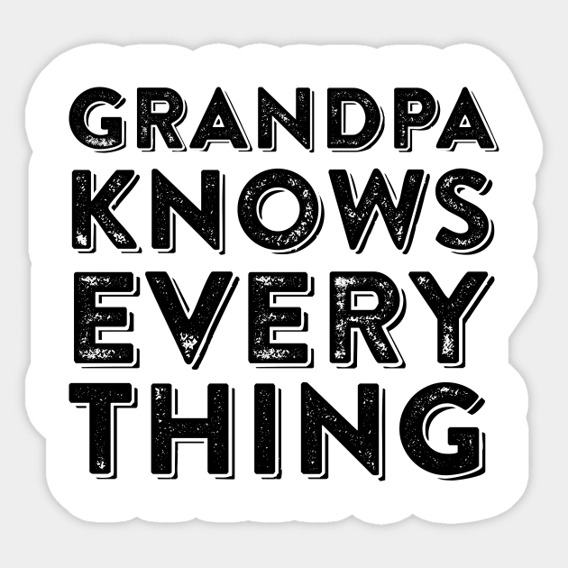 grandpa knows everything Sticker by adigitaldreamer